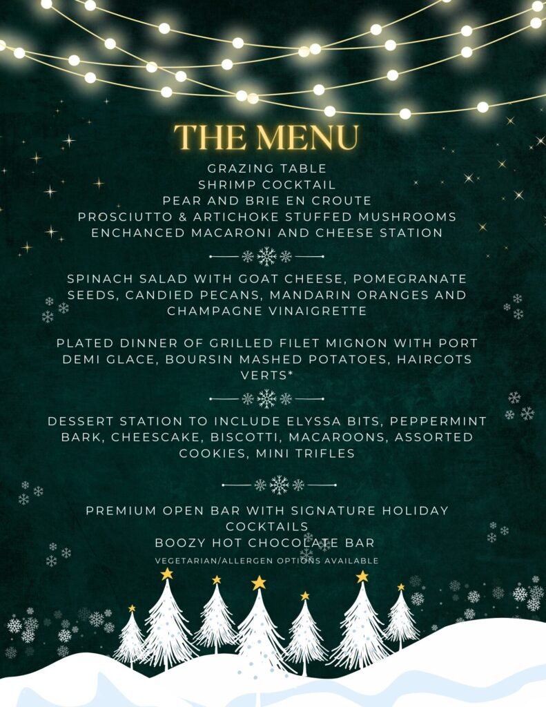 Holiday Party Menu