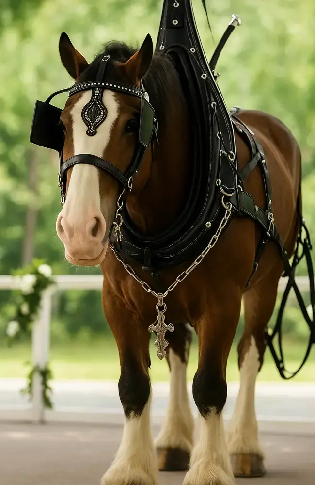 wedding with horses and carriage