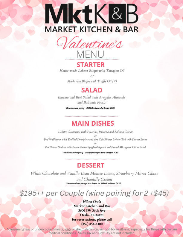 Official Valentine's Menu 2026